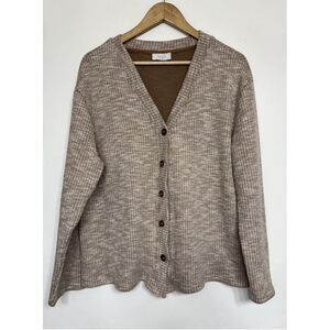 Sage The Label Button Front Cardigan Small Neutral